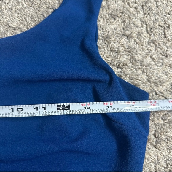 Betsey Johnson Scoop Neck Sleeveless Crepe Dress 4 Small Royal Blue knee length - Picture 5 of 10